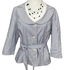 Sandro Nautical Striped Blazer